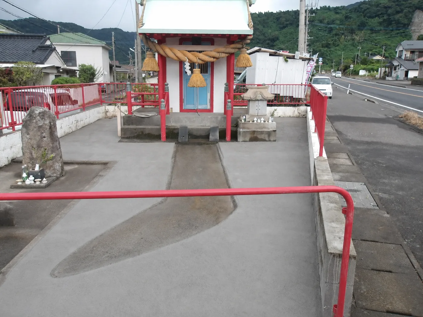 地域施設周辺のコンクリート舗装